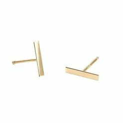 Jacqueline Nicole Brown Earrings Mini Bar Stud