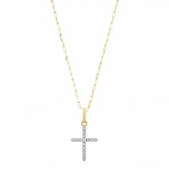 Jacqueline Nicole Brown Necklaces Pave Diamond Cross Necklace