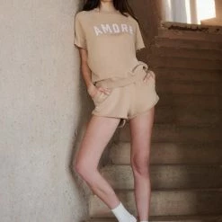 Spiritual Gangster Lounge Cotton Short Biscotti