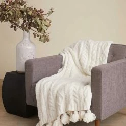 Barefoot Dreams CozyChic Cable Throw Home