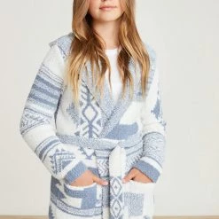 Barefoot Dreams Women's Clothing CozyChic Girl's Patchwork Cardigan