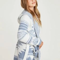 Barefoot Dreams Women's Clothing CozyChic Girl's Patchwork Cardigan