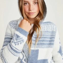 Barefoot Dreams Women's Clothing CozyChic Girl's Patchwork Cardigan