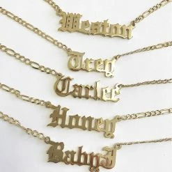 Jnbstyle Necklaces Goth Nameplate Necklace