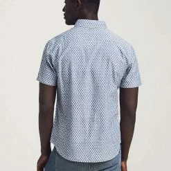 Faherty Short Sleeve Stretch Playa Shirt - Fishscale Redux