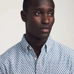 Faherty Short Sleeve Stretch Playa Shirt - Fishscale Redux