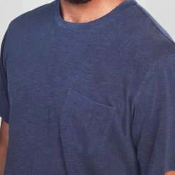 Faherty Men's Clothing Sunwashed Pocket Tee-Navy 7 Faherty Men's Clothing Sunwashed Pocket Tee-Navy