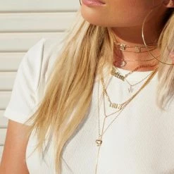 Jnbstyle Diamond Letters Necklaces