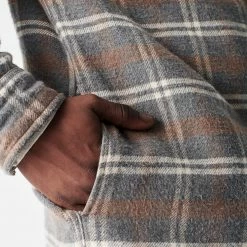 Faherty Sherpa Lined Plaid CPO-Dover Plaid Men's Clothing