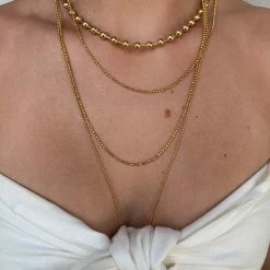 Jacqueline Nicole Brown Thick Ball Chain Necklaces