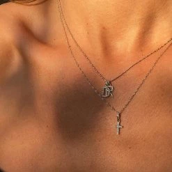 Jacqueline Nicole Brown Necklaces Pave Diamond Cross Necklace