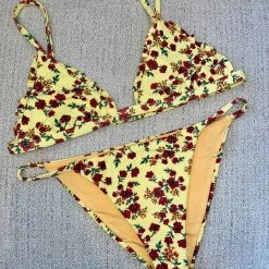 Beach Riot Swim Rosie Top California Buttercup