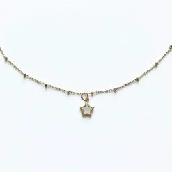 Jacqueline Nicole Brown Star 14K Gold Charm Necklace