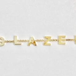 Jacqueline Nicole Brown Necklaces Block Custom Love Letter Necklace