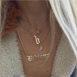 Jnbstyle Pave Moon Diamond Necklaces