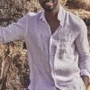 Faherty Linen Laguna Shirt - Lavender Men's Clothing