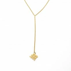 Jacqueline Nicole Brown Necklaces Sexy Drop Letter Necklace