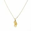 Jnbstyle Necklaces Cursive Solid Gold Single Letter Necklace