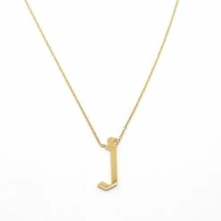 Jnbstyle Gothic Font Single Letter Necklace