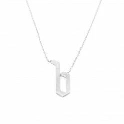 Jnbstyle Gothic Font Single Letter Necklace