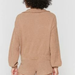 Spiritual Gangster Melody Zip Up Funnel Neck Sweater - Camel 10 Spiritual Gangster Melody Zip Up Funnel Neck Sweater - Camel