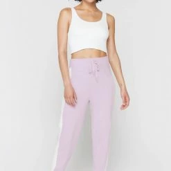 Spiritual Gangster Contrast Knit Jogger - Stone Quartz