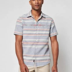 Faherty Men's Clothing Doug Good Feather Short Sleeve Short - Morning Star Serape 11 Faherty Men's Clothing Doug Good Feather Short Sleeve Short - Morning Star Serape