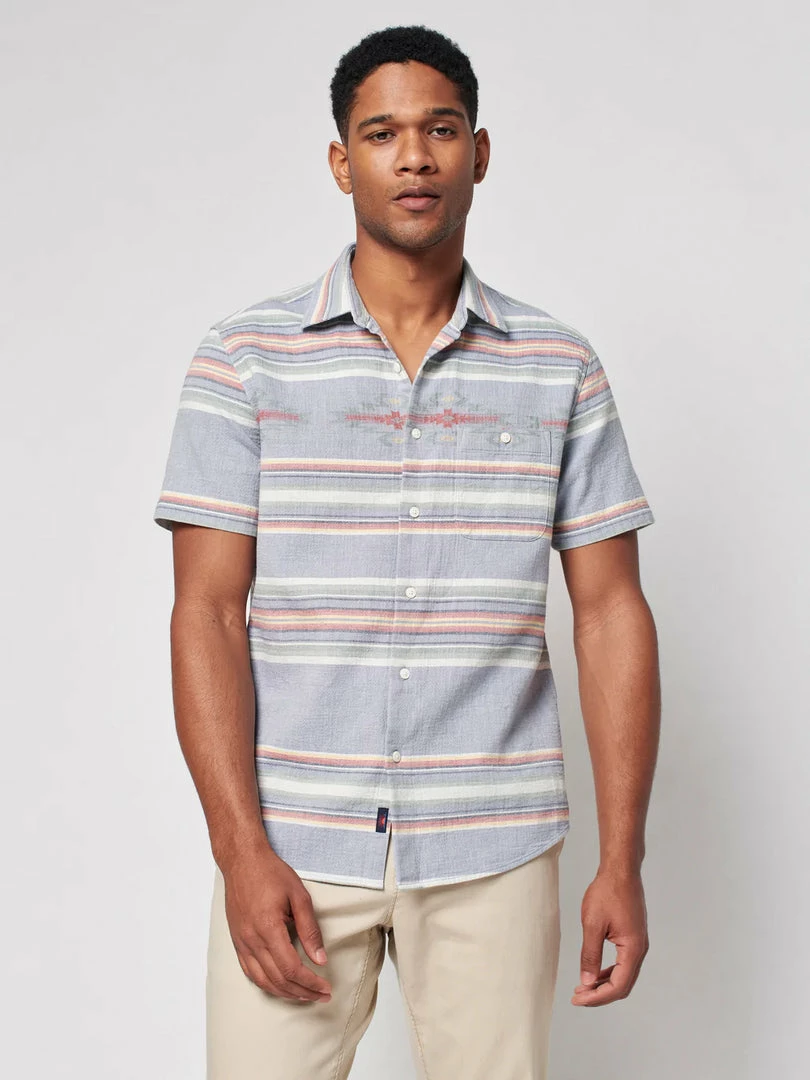 Faherty Men's Clothing Doug Good Feather Short Sleeve Short - Morning Star Serape 7 Faherty Men's Clothing Doug Good Feather Short Sleeve Short - Morning Star Serape