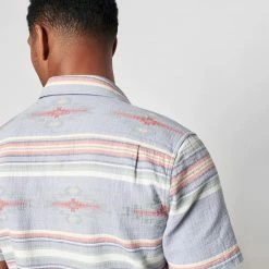 Faherty Men's Clothing Doug Good Feather Short Sleeve Short - Morning Star Serape