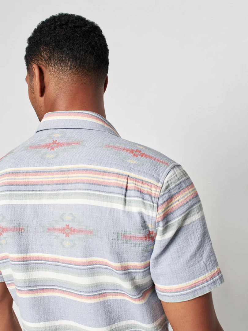 Faherty Men's Clothing Doug Good Feather Short Sleeve Short - Morning Star Serape 4 Faherty Men's Clothing Doug Good Feather Short Sleeve Short - Morning Star Serape