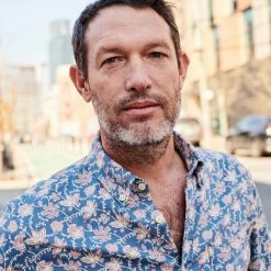 Faherty Short-Sleeve Breeze Shirt Faded Floral Batik