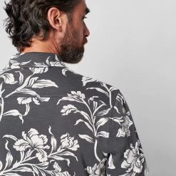 Faherty Short-Sleeve Knit Seasons Shirt Cream Ash Floral