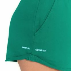 Spiritual Gangster Lounge Cotton Short Verde Women's Clothing