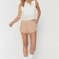Spiritual Gangster Lounge Cotton Short Biscotti