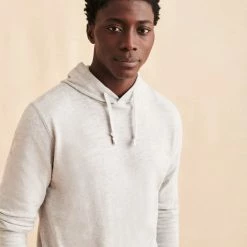 Faherty Women's Clothing Slub Cotton Hoodie - Light Grey Heather