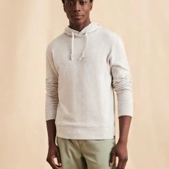 Faherty Women's Clothing Slub Cotton Hoodie - Light Grey Heather