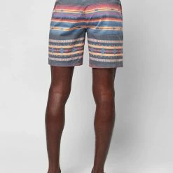 Faherty Fire Sky Doug Good Feather Classic Boardshort 7" Men's Clothing