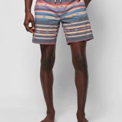 Faherty Fire Sky Doug Good Feather Classic Boardshort 7" Men's Clothing