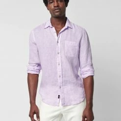 Faherty Linen Laguna Shirt - Lavender Men's Clothing