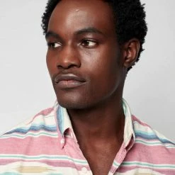 Faherty Red Summer Short-Sleeve Coast Shirt