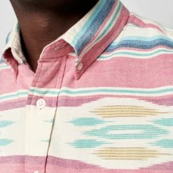 Faherty Red Summer Short-Sleeve Coast Shirt