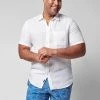 Faherty Men's Clothing Short Sleeve Linen Laguna Shirt - White