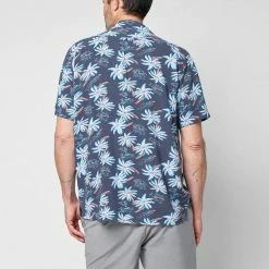 Faherty Midnight Palm Hawaiian SS Kona Camp Shirt