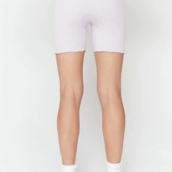 Spiritual Gangster Women's Clothing Seamless Heather Ruffle Biker - Heather Wisteria