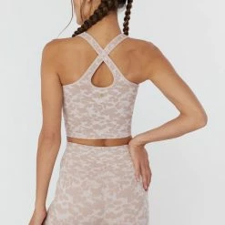 Spiritual Gangster Jacquard Athena Seamless Tank Quartz Floral