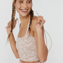 Spiritual Gangster Jacquard Athena Seamless Tank Quartz Floral