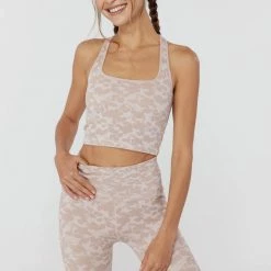 Spiritual Gangster Jacquard Athena Seamless Tank Quartz Floral