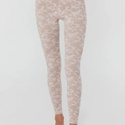 Spiritual Gangster Women's Clothing Jacquard Love Sculpt Seamless Legging Quartz Floral