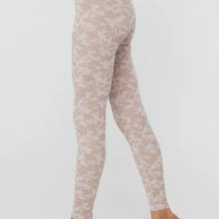 Spiritual Gangster Women's Clothing Jacquard Love Sculpt Seamless Legging Quartz Floral