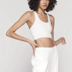 Spiritual Gangster Amor Crop Tank - White